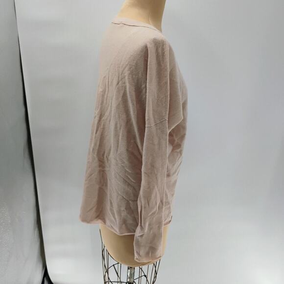 VINCE Beige Wool/Cashmere Sweater W/Silk Sheath Crew Neck Women's Size S - Picture 10 of 13